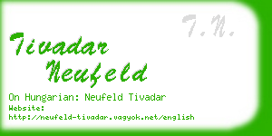 tivadar neufeld business card